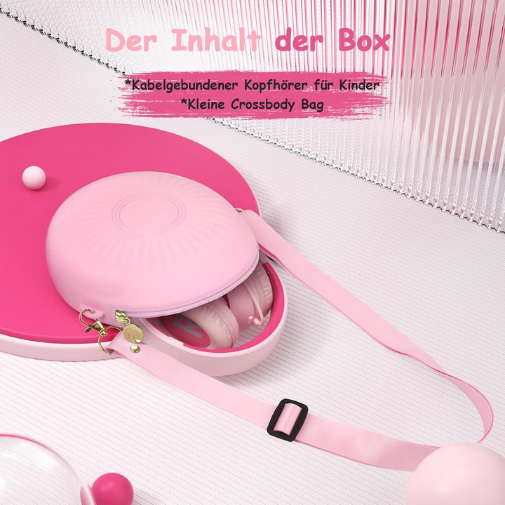 TONOSHARK Kinderkopfhörer mit Kabel Klappbar, mit Mikrofon, Kopfhörer Kinder Gehörschutz auf 85/94 d