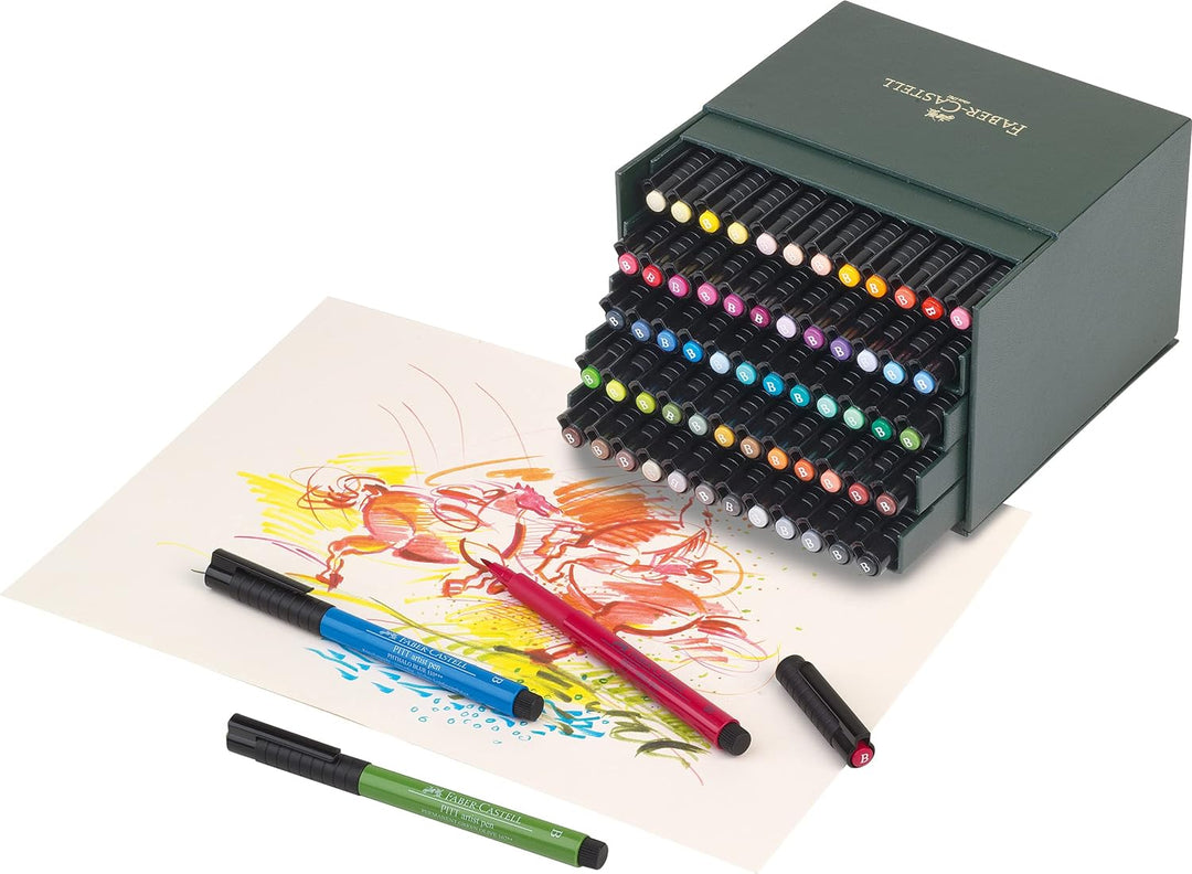 Faber-Castell 167150 PITT Künstlerstift Studiobox 60x Marker 60 stück (1er Pack) Single, 60 stück (1