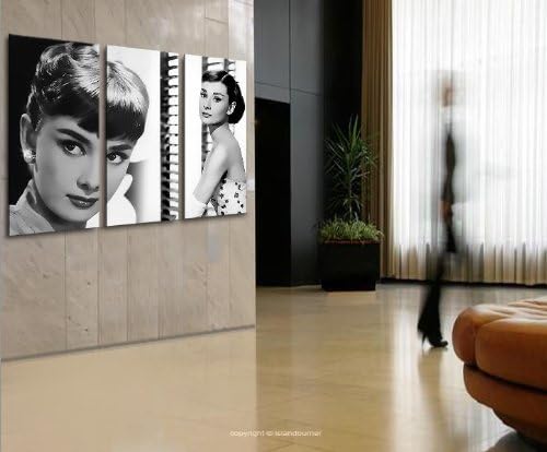 islandburner Bild Bilder auf Leinwand Audrey Hepburn V8 XXL Poster Leinwandbild Wandbild Dekoartikel
