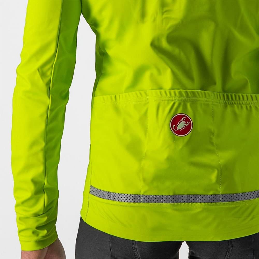 Castelli Herren Go Jacket Jacket, ELECTRIC LIME/BLACK