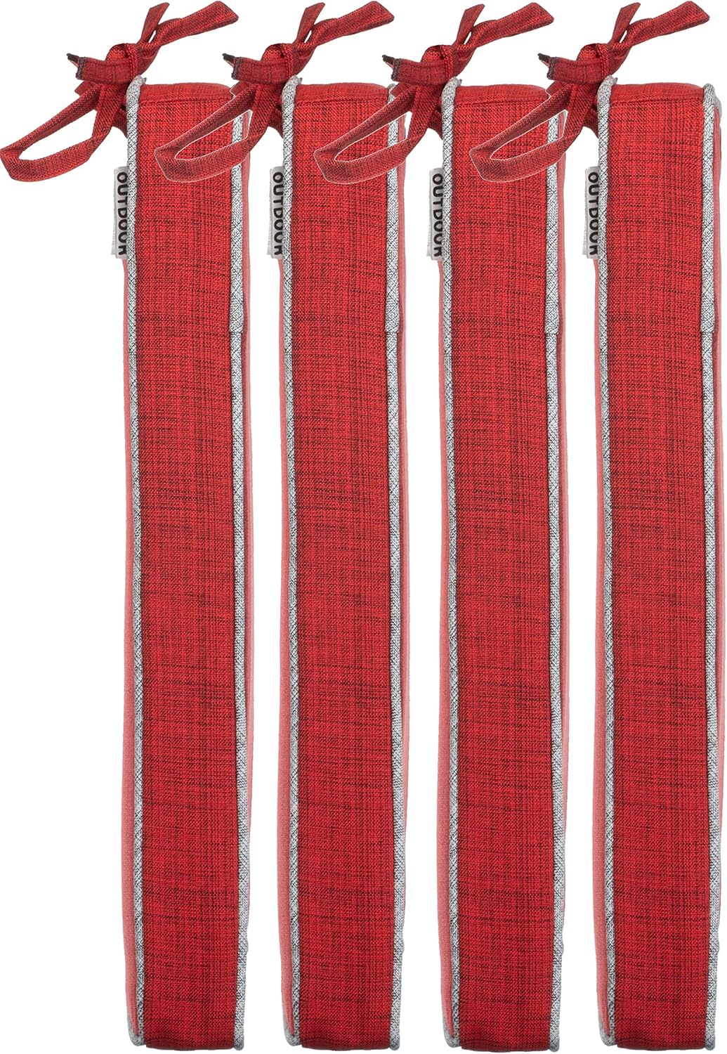 Brandsseller Outdoor Garten Sitzkissen Auflagen Kissen mit Paspel - Leinenoptik Uni - Schmutz- und W