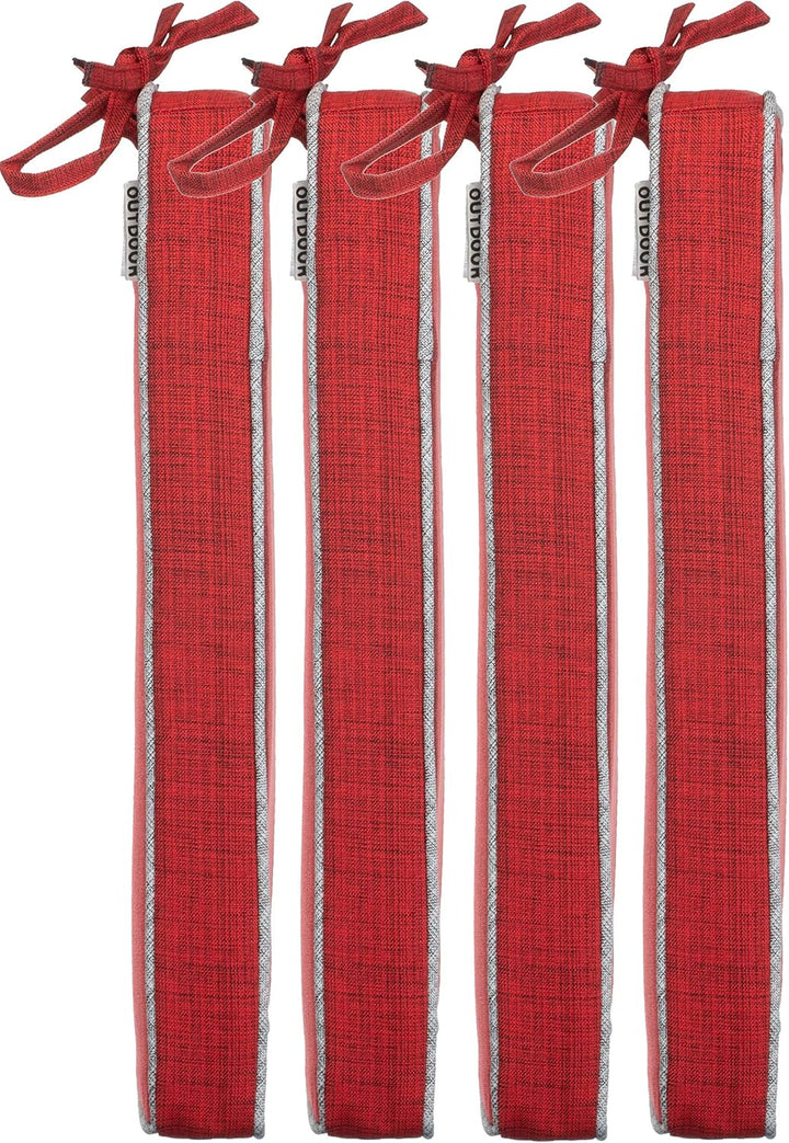 Brandsseller Outdoor Garten Sitzkissen Auflagen Kissen mit Paspel - Leinenoptik Uni - Schmutz- und W