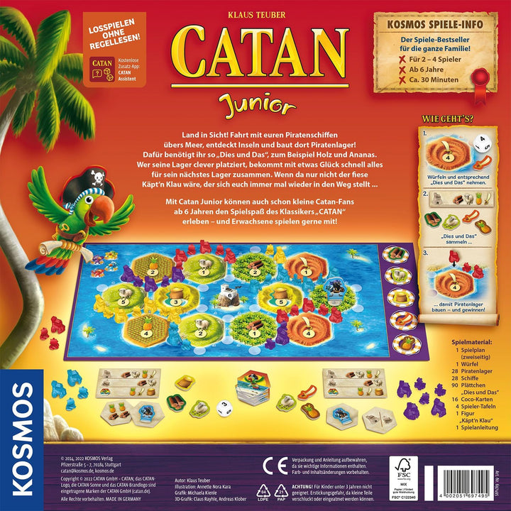 KOSMOS 697495 Catan Junior, Brettspiel für Kinder ab 6 Jahre, Kinderspiel-Variante von Siedler von C