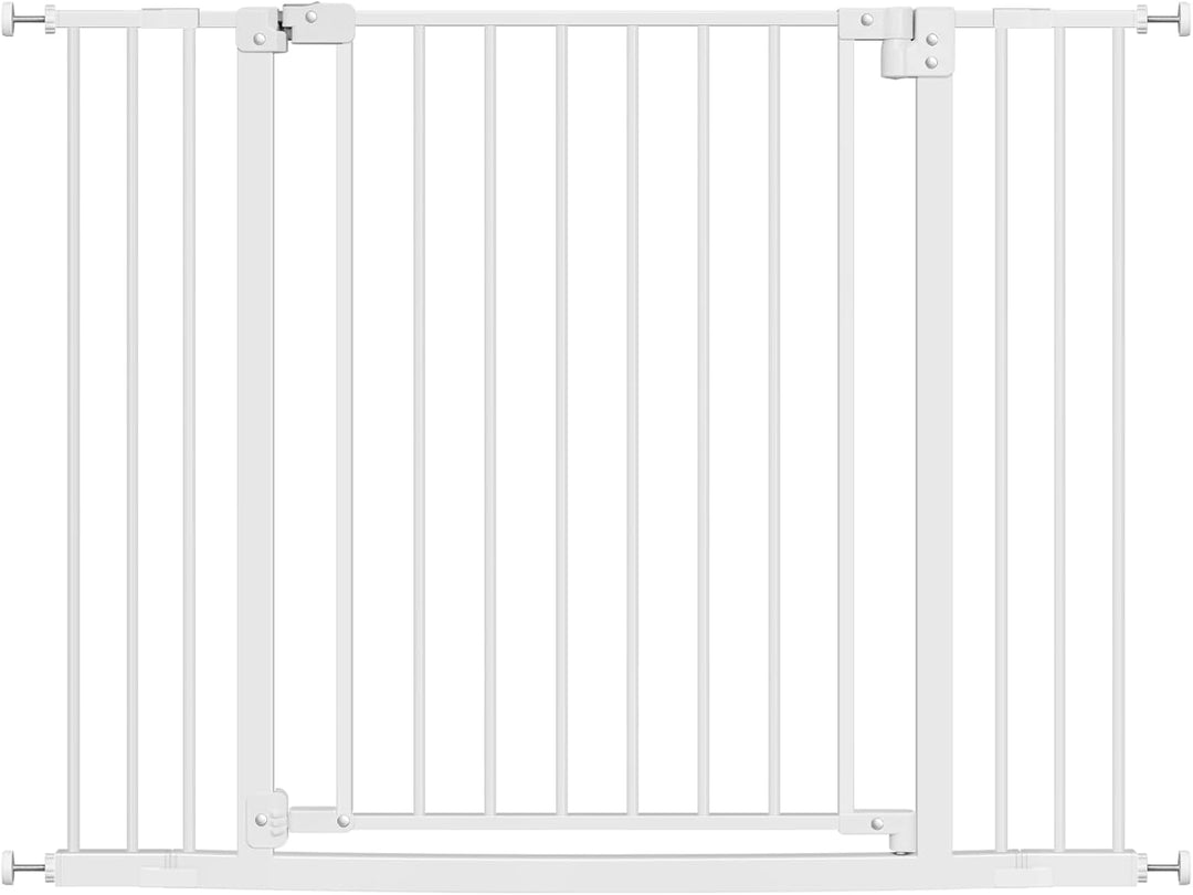 WOLTU Treppenschutzgitter, Türschutzgitter, Absperrgitter, inkl. 2 Verlängerungen von 10 cm, 75-107