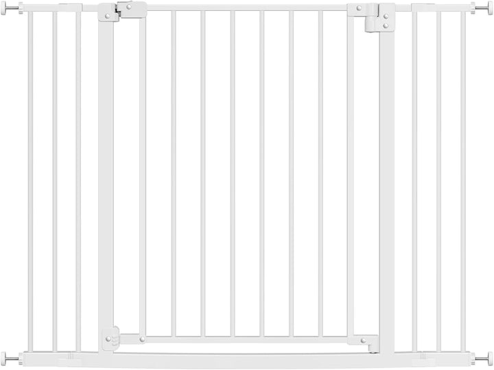 WOLTU Treppenschutzgitter, Türschutzgitter, Absperrgitter, inkl. 2 Verlängerungen von 10 cm, 75-107