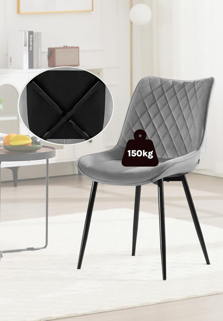 WOLTU 4 x Esszimmerstühle 4er Set Esszimmerstuhl Küchenstuhl Polsterstuhl Design Stuhl mit Rückenleh