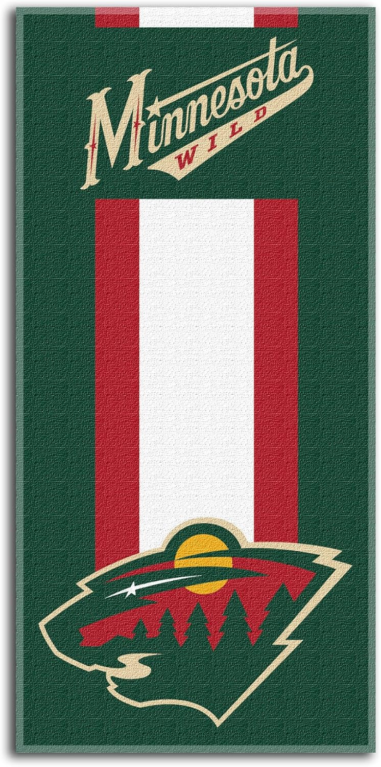 The Northwest Group NHL Anaheim Ducks-“Zone Read“-Strandtuch, 76 cm x 152 cm. Minnesota Wild, Minnes
