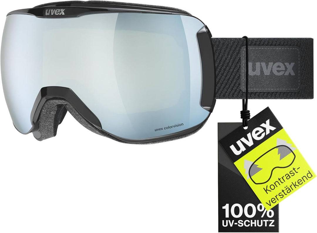 uvex Unisex Downhill 2100 Cv Planet Skibrille (1er Pack) Einheitsgrösse black/white-green, Einheitsg