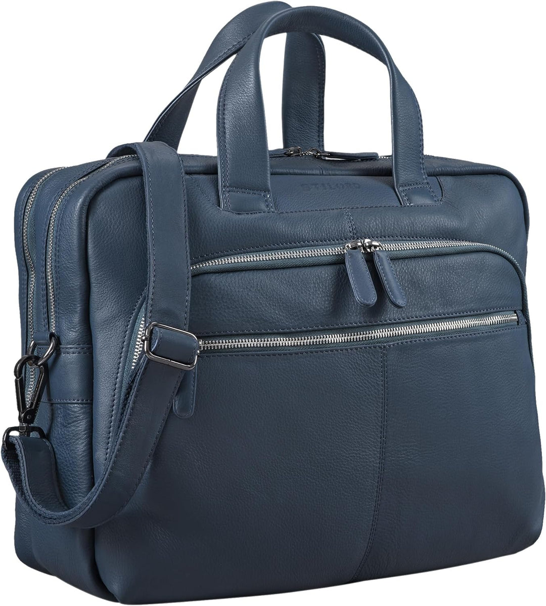 STILORD 'Lias' Echtleder Umhängetasche für Herren - Stilsicher ins nächste Meeting Navy - Blau, Navy