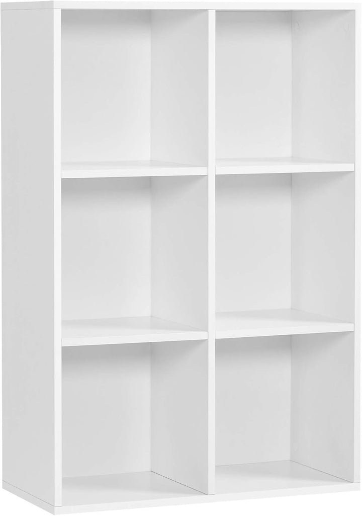 VASAGLE Bücherschrank, Bücherregal, mit 6 Fächern, Büroregal, Würfelregal, Standregal, für Wohnzimme