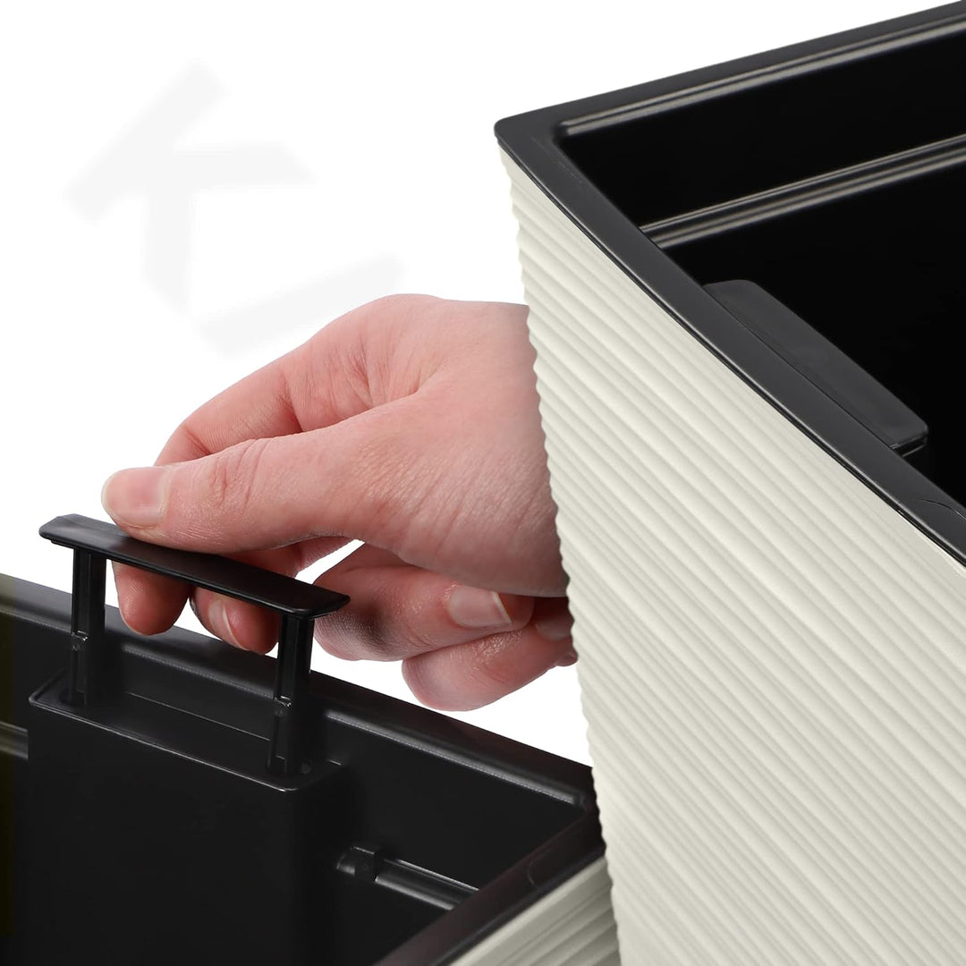 KADAX Blumenkasten aus Kunststoff, 18,5x55,7cm, 5 Farben, Blumentopf mit Bewässerungsbändern, Balkon