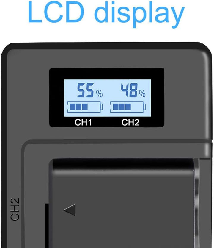 CITYORK NP-FW50 Kamera-Akkuladegerät für Sony A7, A7 II, A7R, A7R II, A7S, A7S II, A600, A6500, A630
