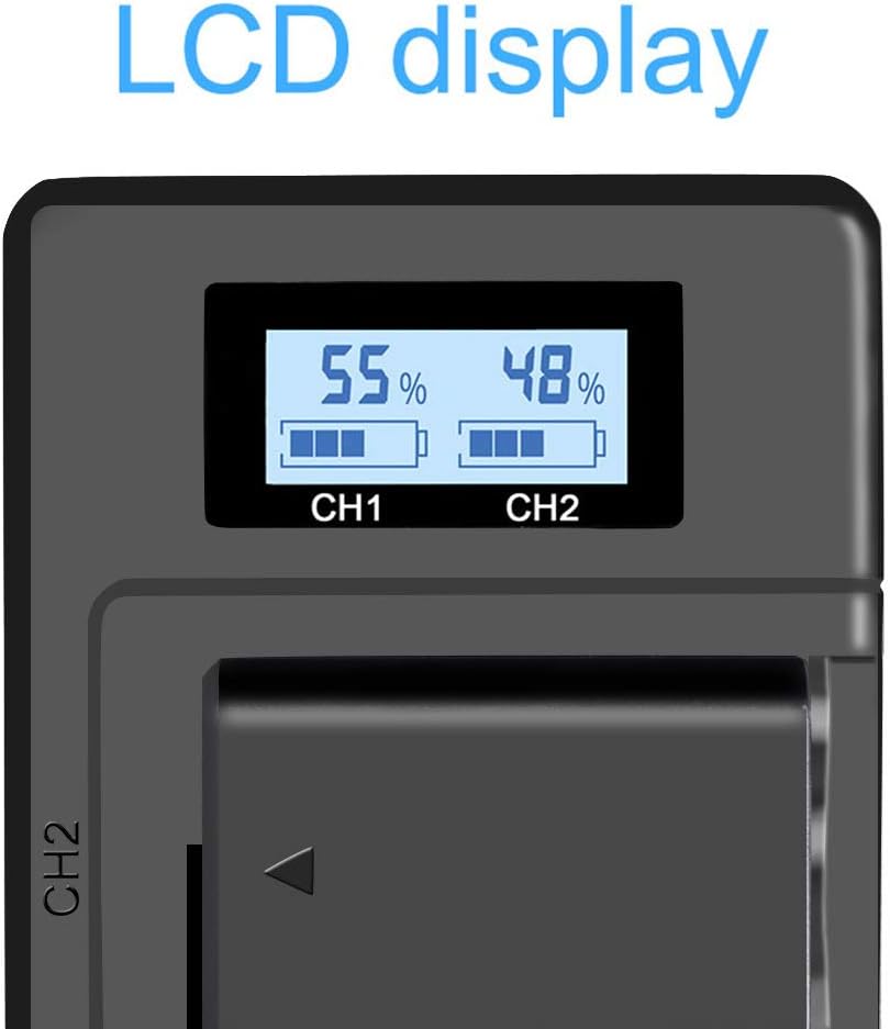 CITYORK NP-FW50 Kamera-Akkuladegerät für Sony A7, A7 II, A7R, A7R II, A7S, A7S II, A600, A6500, A630