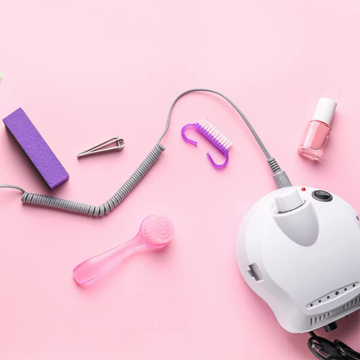 Retoo 65W Professionelles Elektrisch Nagelfräser Set mit Einstellbarer Geschwindigkeit bis 30000u/Mi