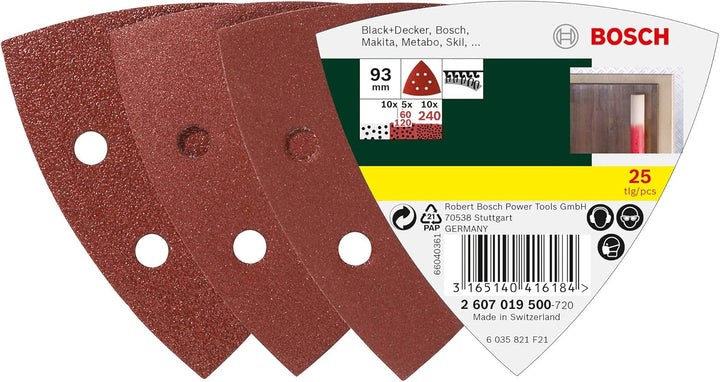 Bosch Multifunktionswerkzeug PMF 220 CE Set (220 Watt, im Koffer) & 25tlg. Schleifblatt-Set verschie