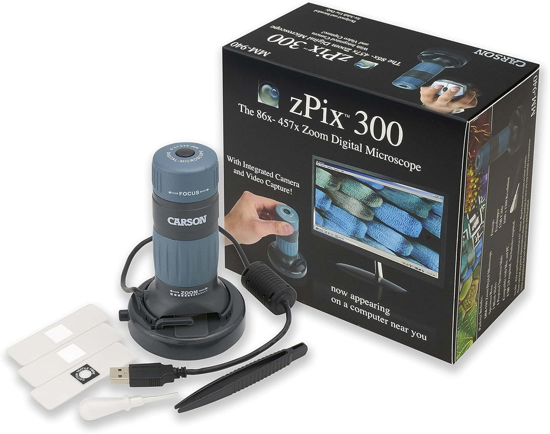 Carson zPix 300 USB-Digitalmikroskop mit Foto- und Videofunktion (MM-940), zPix