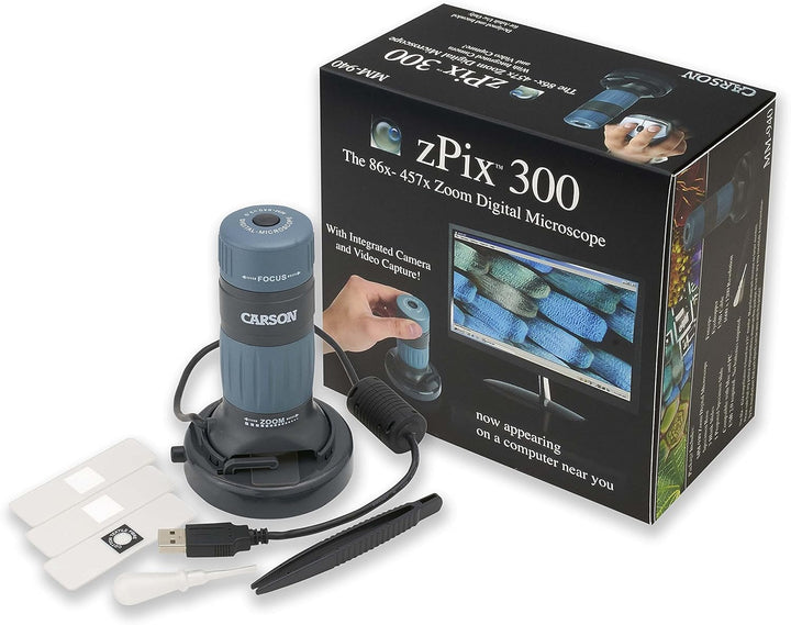 Carson zPix 300 USB-Digitalmikroskop mit Foto- und Videofunktion (MM-940), zPix