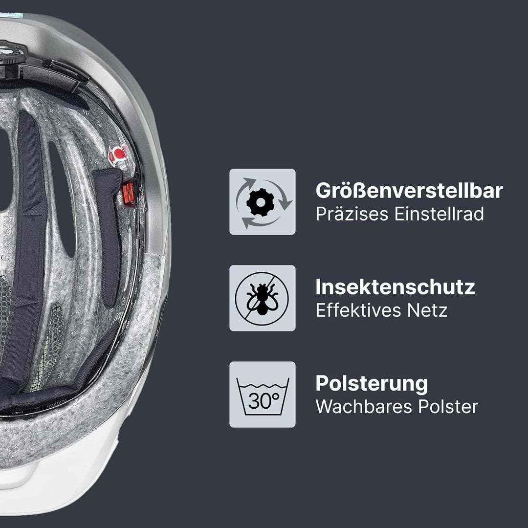 Uvex True CC Damen Fahrrad Helm matt weiss/grau 2024 52-55 cm, 52-55 cm