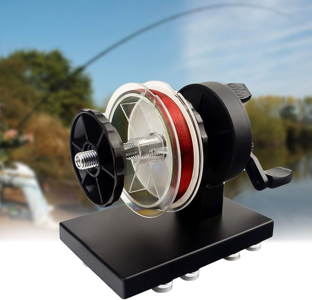 Angelschnurwickler, Tragbare Spinnrolle Angelschnur-Aufwickelmaschine Mit Saugnapf Schwarz, Schwarz