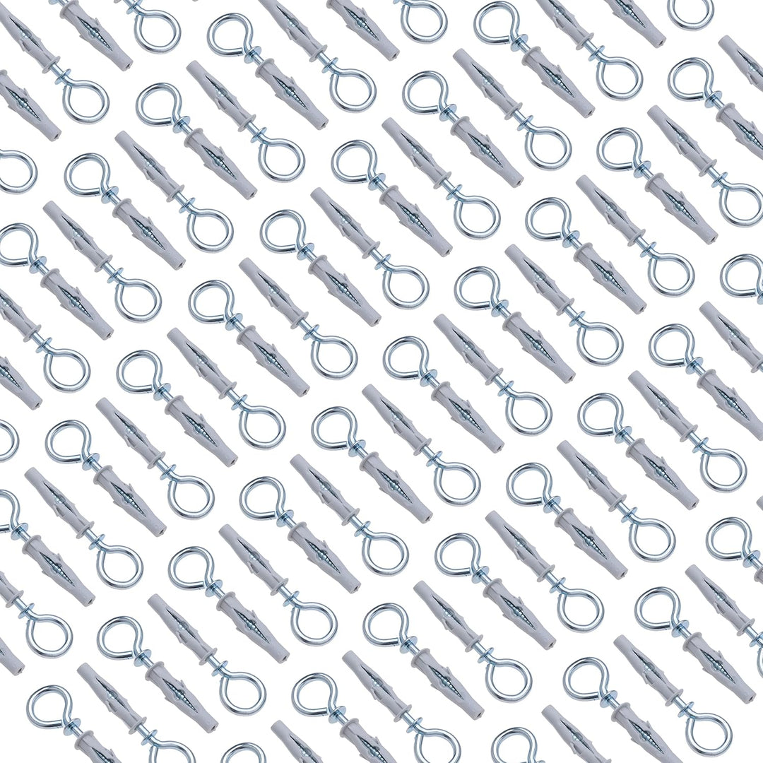 6/3.5X64 Ösenschrauben mit Dübel, Ringschrauben mit Universaldübel, Holzgewinde Augenschraube mit Al