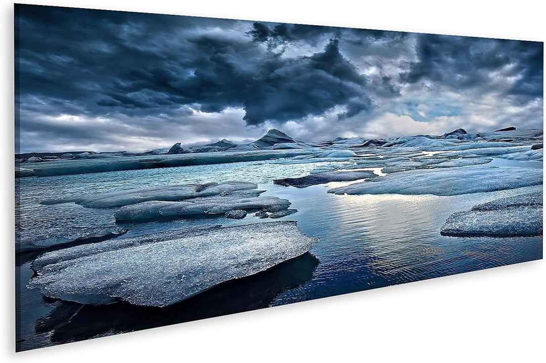islandburner Bild auf Leinwand Eisschollen Auf Jokulsarlon Glacial Lagune In Island Bilder Wandbilde