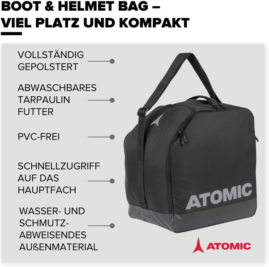 ATOMIC Boot & Helmet Bag - Wasserabweisende Tasche für Skischuhe & Helm - Extra Zubehör-Fach - Optim