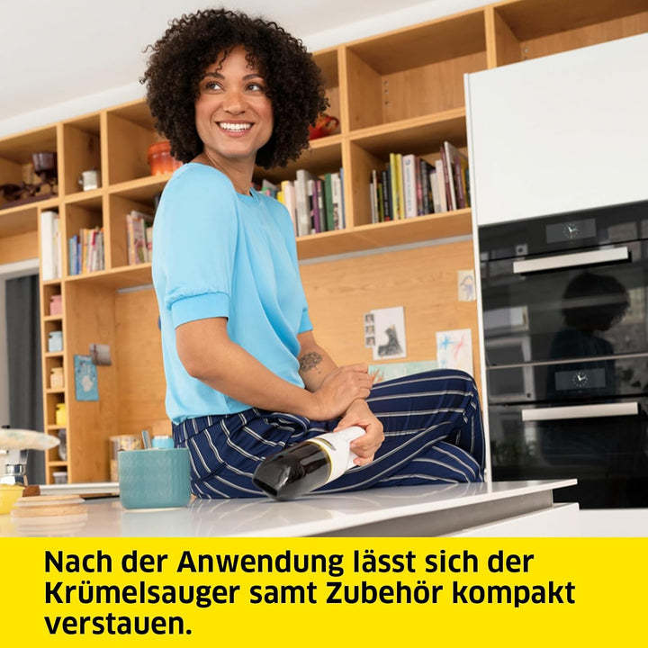 Kärcher Akku-Handstaubsauger CVH 2, kompakter und leichter Krümelsauger für den schnellen Einsatz, S