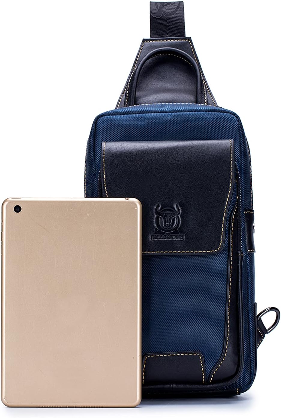 Sport-Brusttasche Kleine Hängetasche aus Leder für Männer Modische und Trendige Crossbody-Tasche Rei