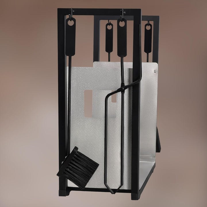 KOTARBAU® Kaminholzregal Innen Modern Ofenbesteck Kaminbesteck Schaufel Besen Kaminzange Schürhakenf