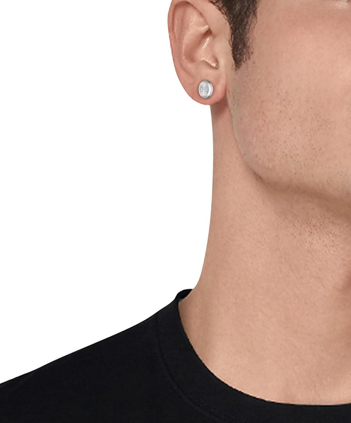 BOSS Jewelry Ohrstecker für Herren Kollektion YANN aus Edelstahl Silber, Silber