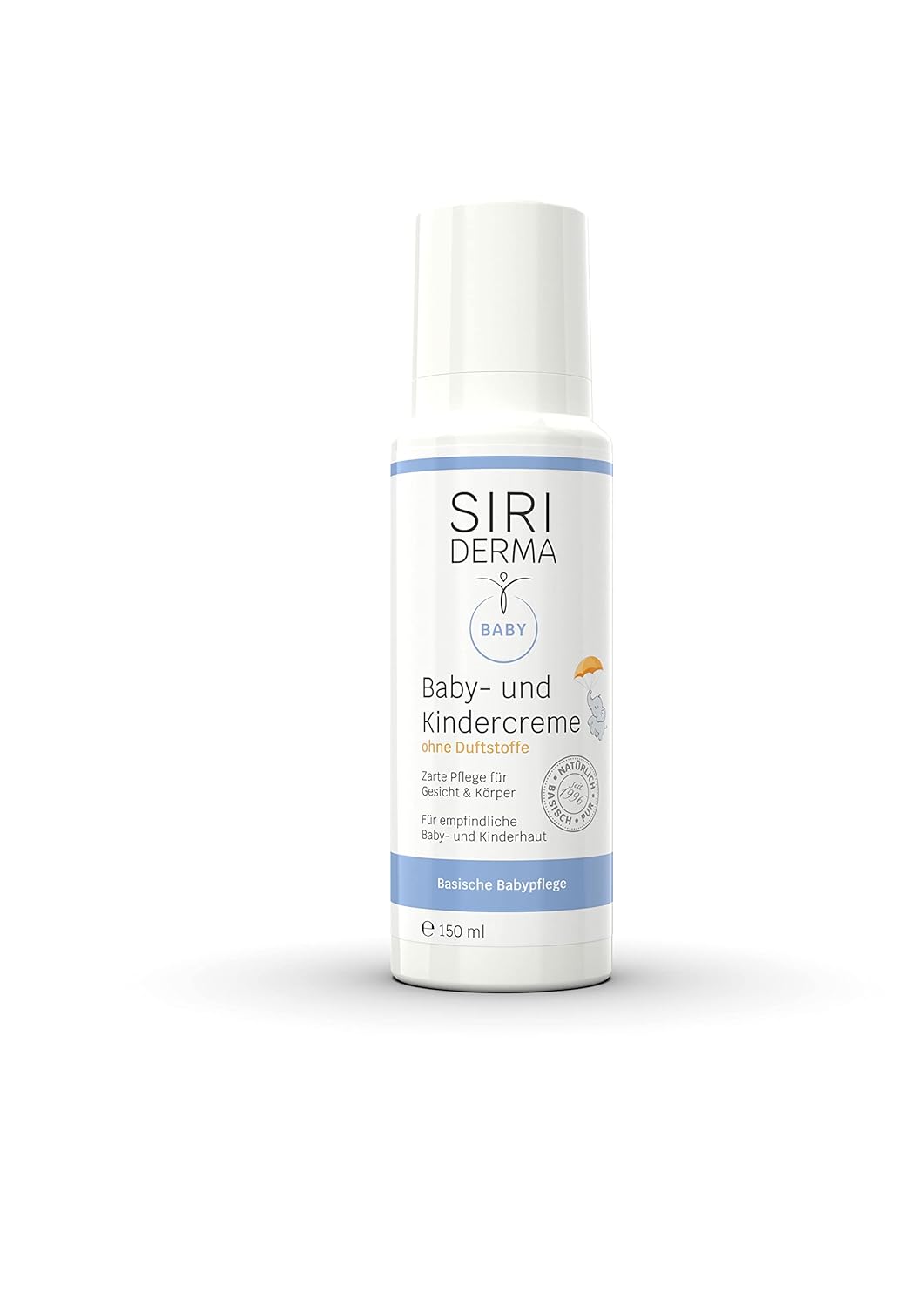 SIRIDERMA Basische Baby- und Kindercreme | Ohne Duftstoffe | Hautpflege bei sensibler, trockener und