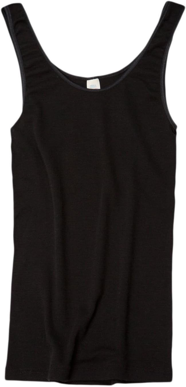 Engel Damen Trägerhemd, Wolle Seide, Gr. 34-48, 3 Farben 42-44 Schwarz, 42-44 Schwarz