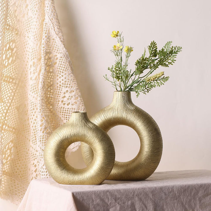 Keramik Donut Vase Set von 2 Stück (A02), A02