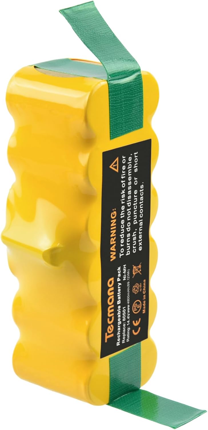 Tecmana 14.4V 4.5Ah Ersatzakku Kompatibel mit iRobot Roomba 500 600 700 800 R3, 531 555 581 595 620