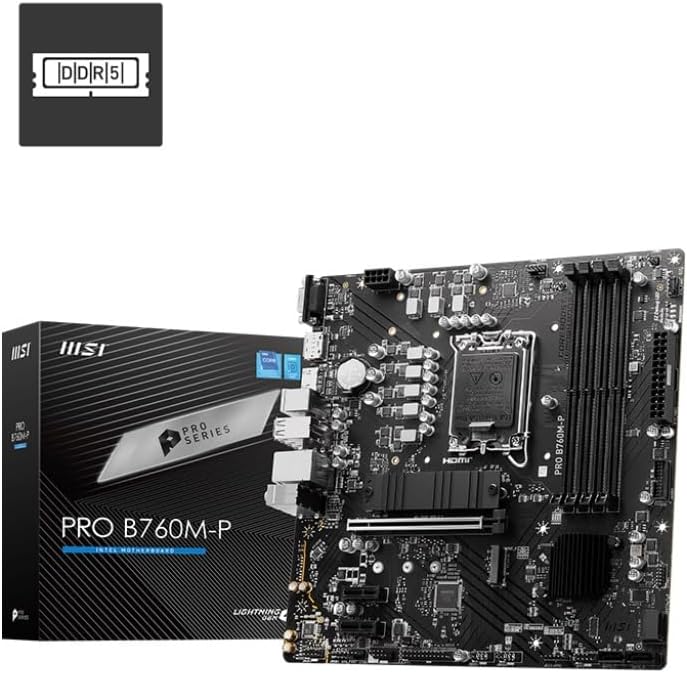MSI PRO B760M-P Motherboard, Micro-ATX - Unterstützt Intel Core Prozessoren der 12. und 13. Generati