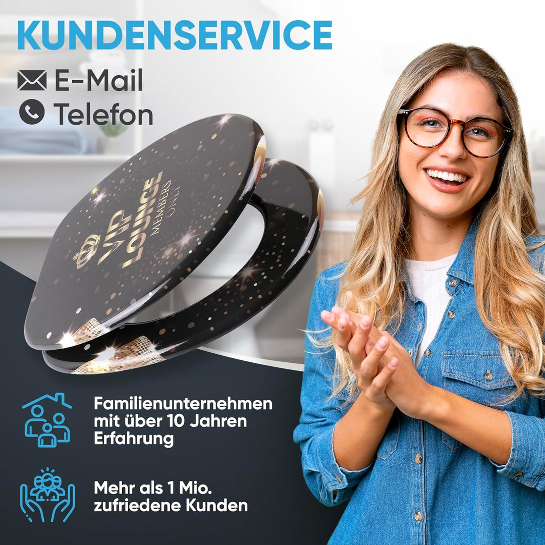 WC Sitz mit Absenkautomatik, viele schöne schwarze zur Auswahl, hochwertige und stabile Qualität aus