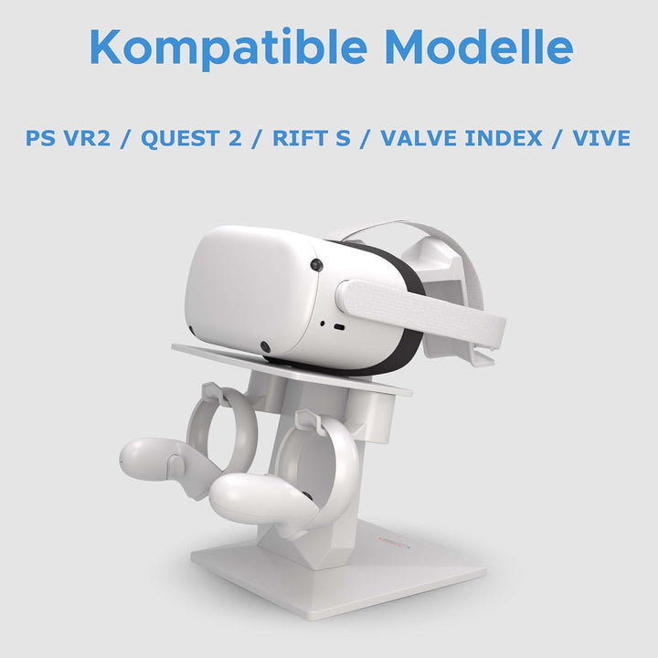 DigiCharge VR Headset Ständer für PS VR 2 PSVR2 Sony Playstation VR2/ Meta Quest 2 / Quest 1 / Rift