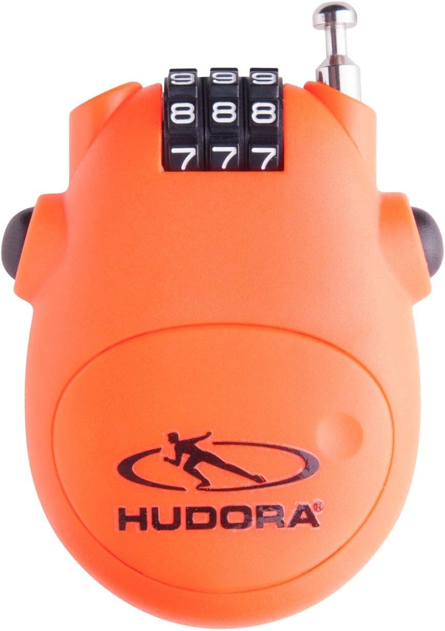 HUDORA Ersatzrollenset schmal - 2 PU gegossene Ersatzrollen BigWheel 205 Scooter & Kabel-Schloss Fah