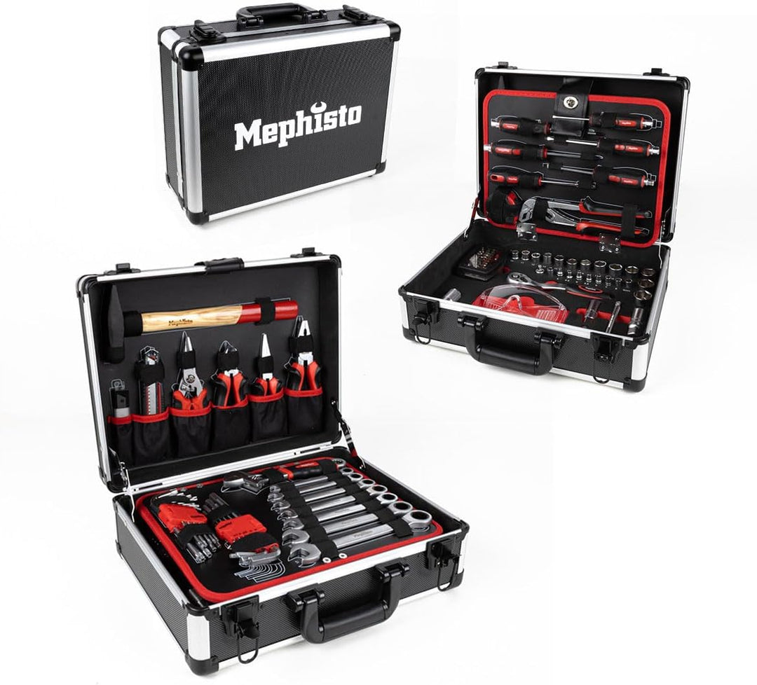 Mephisto Werkzeugkoffer - Werkzeugkoffer - Premium XL Werkzeugset mit Chrom- Vanadium Werkzeug bestü