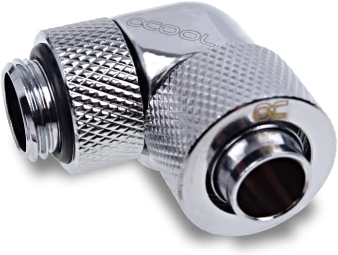 Alphacool 17312 Eiszapfen 13/10mm Anschraubtülle 90° drehbar G1/4-4pcs Set Chrome Anschlüsse