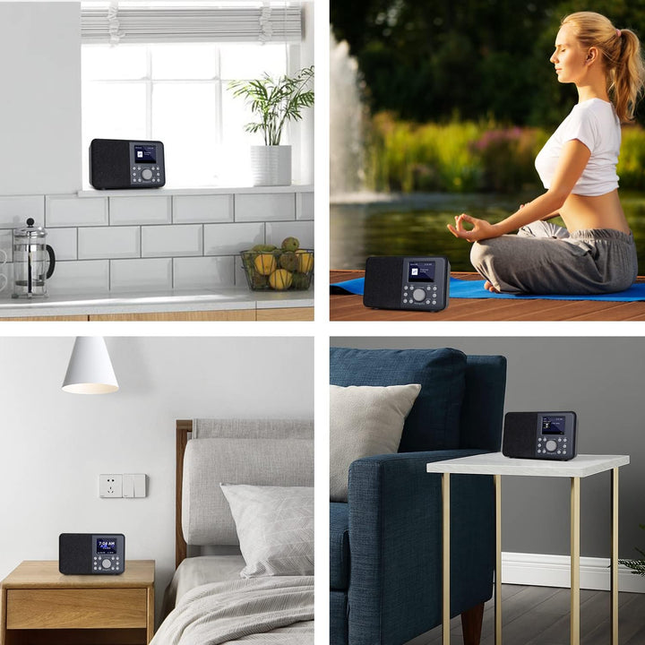 MangoKit MD3 DAB/DAB+ und UKW tragbares Digitalradio, Bluetooth-Lautsprecher, Kopfhörer, 40 voreinge