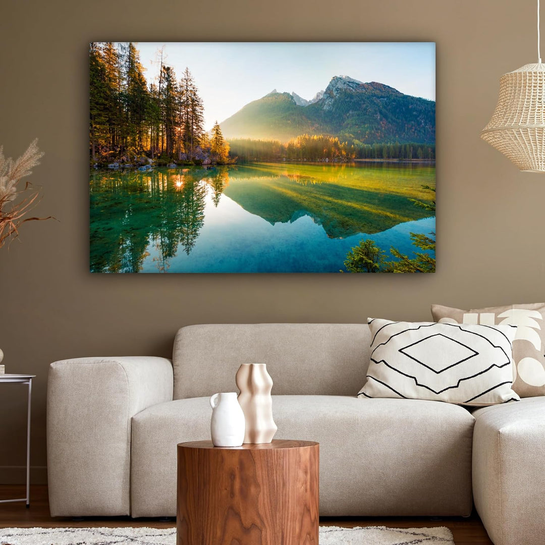 MuchoWow© Leinwand Bilder Gross 120x80 cm XXL Wanddeko Wohnzimmer Aesthetic Room Decor Deko Zimmer W