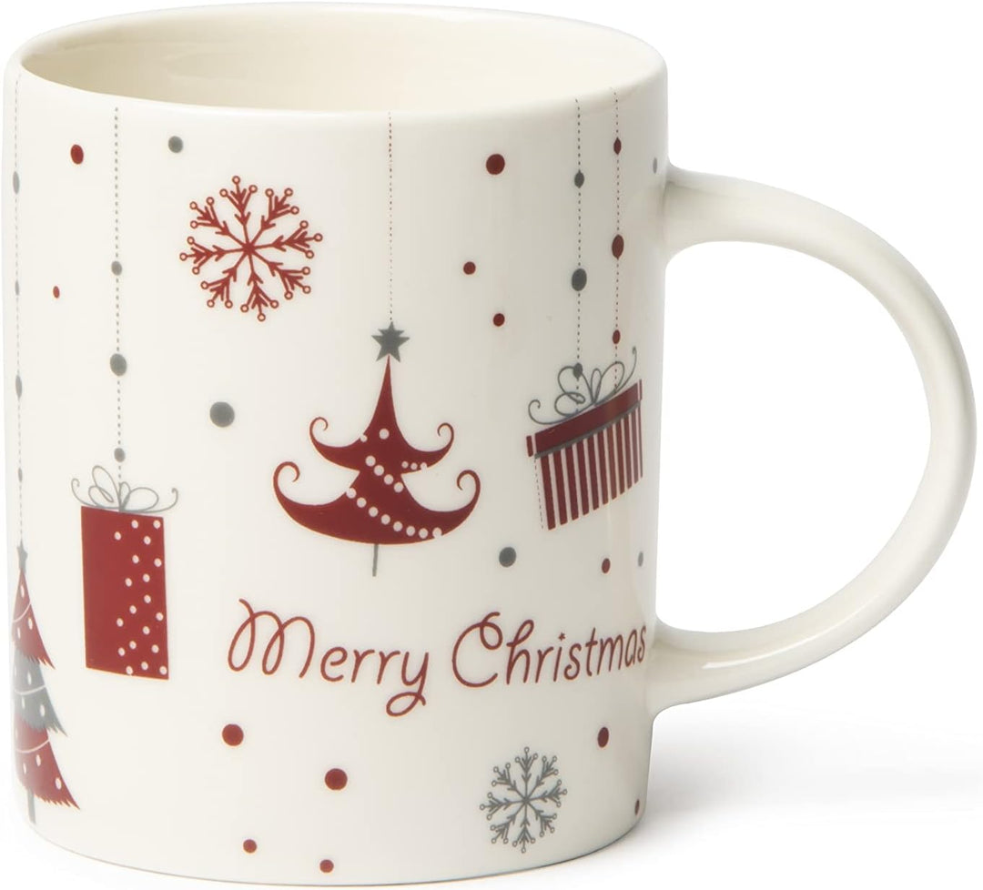 Excelsa, Set aus 4 Tassen Merry Christmas, 30 cl, Porzellan