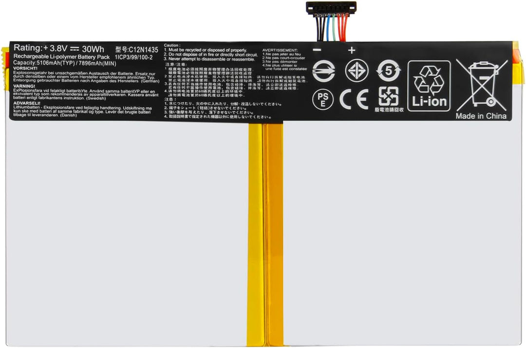 Exmate C12N1435 Laptop Akku Kompatibel für Asus Transformer Book T100HA T100 T100H T100HA-FU006T [3.