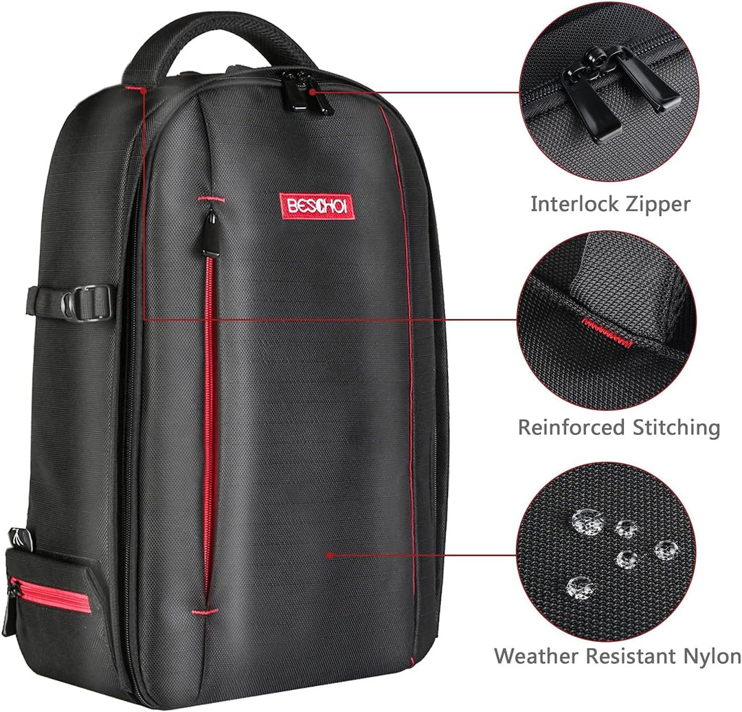 Beschoi Fotorucksack wasserdicht Kameratasche Kamerarucksack mit Laptopfach für Canon Sony Nikon Oly