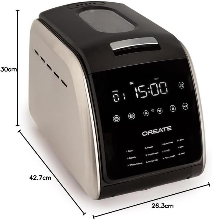 CREATE /CHEF BREAD/Automatischer Brotbackautomat 850W / 12 Programme, LCD-Display, programmierbar 15