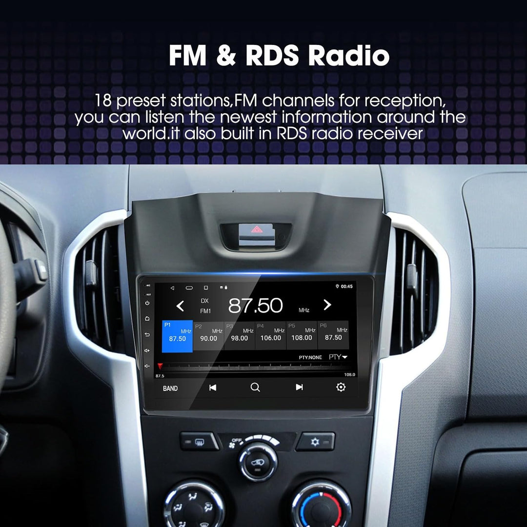 EZoneTronics Android 10.1 für Isuzu D-MAX 2012-2018, MU-X 2013-2017 Autoradio Stereo 9-Zoll-kapaziti