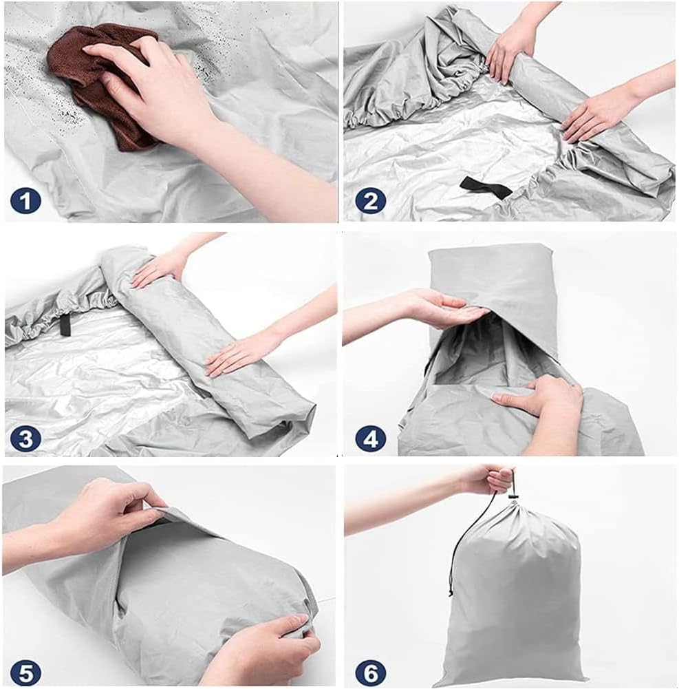 Opaltool 420D Verdickte Kajak-Kanu-Abdeckung, wasserdicht, langlebig, Kanu-Aufbewahrung, Staubschutz