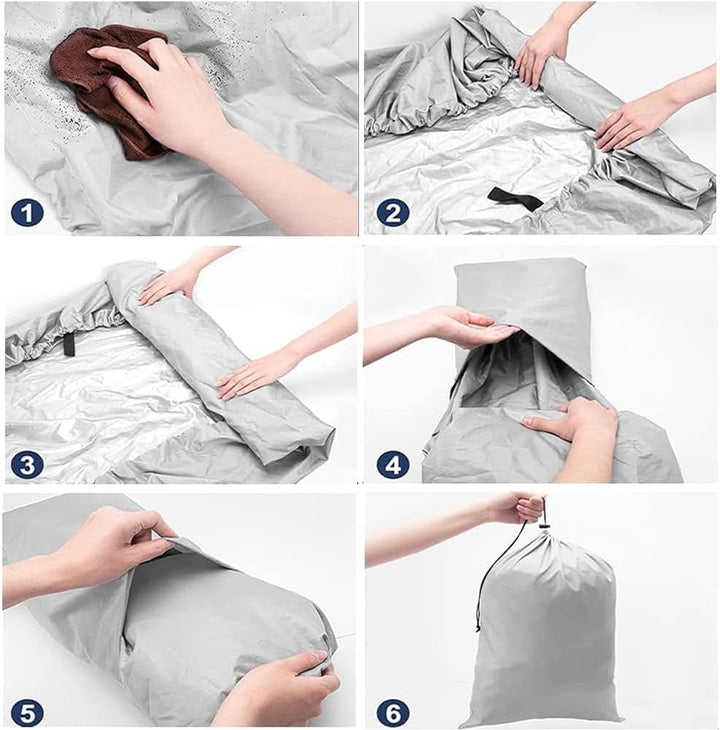 Opaltool 420D Verdickte Kajak-Kanu-Abdeckung, wasserdicht, langlebig, Kanu-Aufbewahrung, Staubschutz