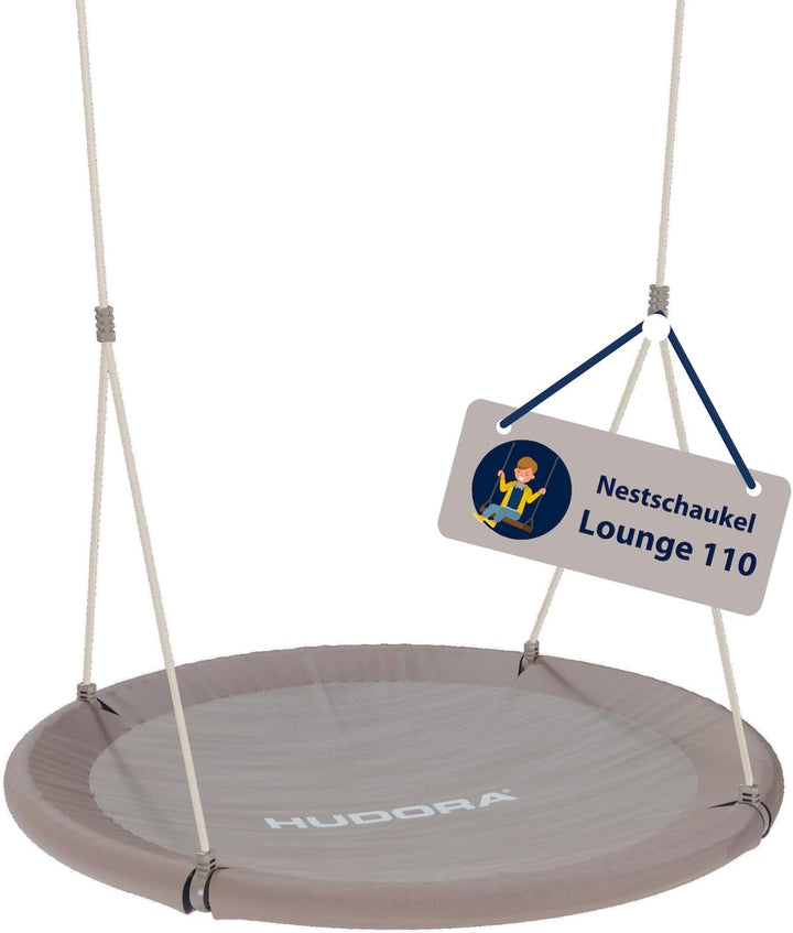 HUDORA Nestschaukel Lounge - Höhenverstellbare Nestschaukel mit 90/110cm Durchmesser für bis zu 150k